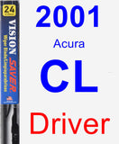 Driver Wiper Blade for 2001 Acura CL - Vision Saver