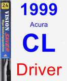 Driver Wiper Blade for 1999 Acura CL - Vision Saver