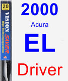 Driver Wiper Blade for 2000 Acura EL - Vision Saver