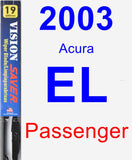 Passenger Wiper Blade for 2003 Acura EL - Vision Saver