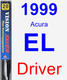Driver Wiper Blade for 1999 Acura EL - Vision Saver