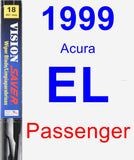 Passenger Wiper Blade for 1999 Acura EL - Vision Saver