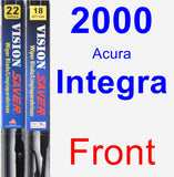 Front Wiper Blade Pack for 2000 Acura Integra - Vision Saver
