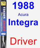 Driver Wiper Blade for 1988 Acura Integra - Vision Saver
