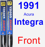 Front Wiper Blade Pack for 1991 Acura Integra - Vision Saver
