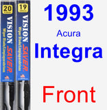 Front Wiper Blade Pack for 1993 Acura Integra - Vision Saver