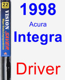 Driver Wiper Blade for 1998 Acura Integra - Vision Saver