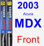 Front Wiper Blade Pack for 2003 Acura MDX - Vision Saver
