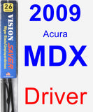 Driver Wiper Blade for 2009 Acura MDX - Vision Saver