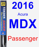 Passenger Wiper Blade for 2016 Acura MDX - Vision Saver