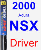 Driver Wiper Blade for 2000 Acura NSX - Vision Saver