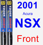 Front Wiper Blade Pack for 2001 Acura NSX - Vision Saver