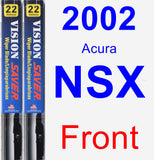 Front Wiper Blade Pack for 2002 Acura NSX - Vision Saver