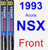 Front Wiper Blade Pack for 1993 Acura NSX - Vision Saver