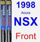 Front Wiper Blade Pack for 1998 Acura NSX - Vision Saver