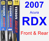 Front & Rear Wiper Blade Pack for 2007 Acura RDX - Vision Saver