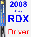Driver Wiper Blade for 2008 Acura RDX - Vision Saver