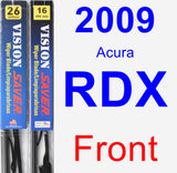Front Wiper Blade Pack for 2009 Acura RDX - Vision Saver