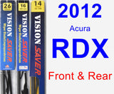 Front & Rear Wiper Blade Pack for 2012 Acura RDX - Vision Saver