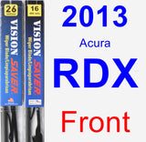 Front Wiper Blade Pack for 2013 Acura RDX - Vision Saver