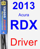 Driver Wiper Blade for 2013 Acura RDX - Vision Saver
