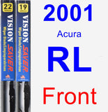 Front Wiper Blade Pack for 2001 Acura RL - Vision Saver