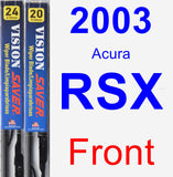 Front Wiper Blade Pack for 2003 Acura RSX - Vision Saver