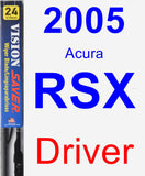 Driver Wiper Blade for 2005 Acura RSX - Vision Saver