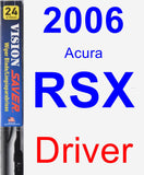 Driver Wiper Blade for 2006 Acura RSX - Vision Saver