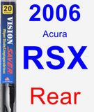 Rear Wiper Blade for 2006 Acura RSX - Vision Saver