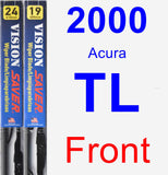 Front Wiper Blade Pack for 2000 Acura TL - Vision Saver