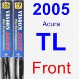 Front Wiper Blade Pack for 2005 Acura TL - Vision Saver