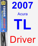 Driver Wiper Blade for 2007 Acura TL - Vision Saver