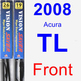 Front Wiper Blade Pack for 2008 Acura TL - Vision Saver