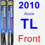 Front Wiper Blade Pack for 2010 Acura TL - Vision Saver