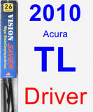 Driver Wiper Blade for 2010 Acura TL - Vision Saver