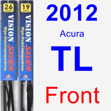Front Wiper Blade Pack for 2012 Acura TL - Vision Saver