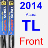 Front Wiper Blade Pack for 2014 Acura TL - Vision Saver