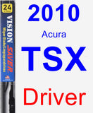 Driver Wiper Blade for 2010 Acura TSX - Vision Saver