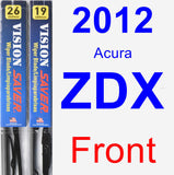 Front Wiper Blade Pack for 2012 Acura ZDX - Vision Saver
