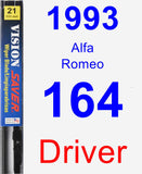 Driver Wiper Blade for 1993 Alfa Romeo 164 - Vision Saver