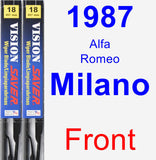 Front Wiper Blade Pack for 1987 Alfa Romeo Milano - Vision Saver