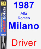 Driver Wiper Blade for 1987 Alfa Romeo Milano - Vision Saver