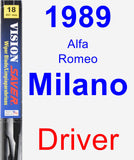 Driver Wiper Blade for 1989 Alfa Romeo Milano - Vision Saver
