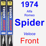 Front Wiper Blade Pack for 1974 Alfa Romeo Spider - Vision Saver