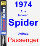 Passenger Wiper Blade for 1974 Alfa Romeo Spider - Vision Saver