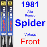 Front Wiper Blade Pack for 1981 Alfa Romeo Spider - Vision Saver