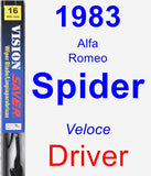 Driver Wiper Blade for 1983 Alfa Romeo Spider - Vision Saver