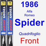 Front Wiper Blade Pack for 1986 Alfa Romeo Spider - Vision Saver