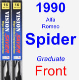 Front Wiper Blade Pack for 1990 Alfa Romeo Spider - Vision Saver